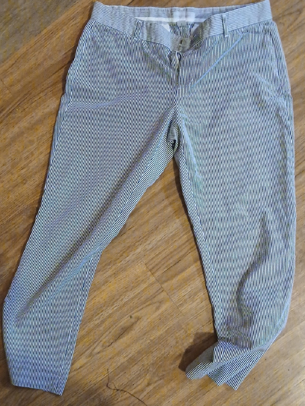 GAP Navy and White Striped Pants